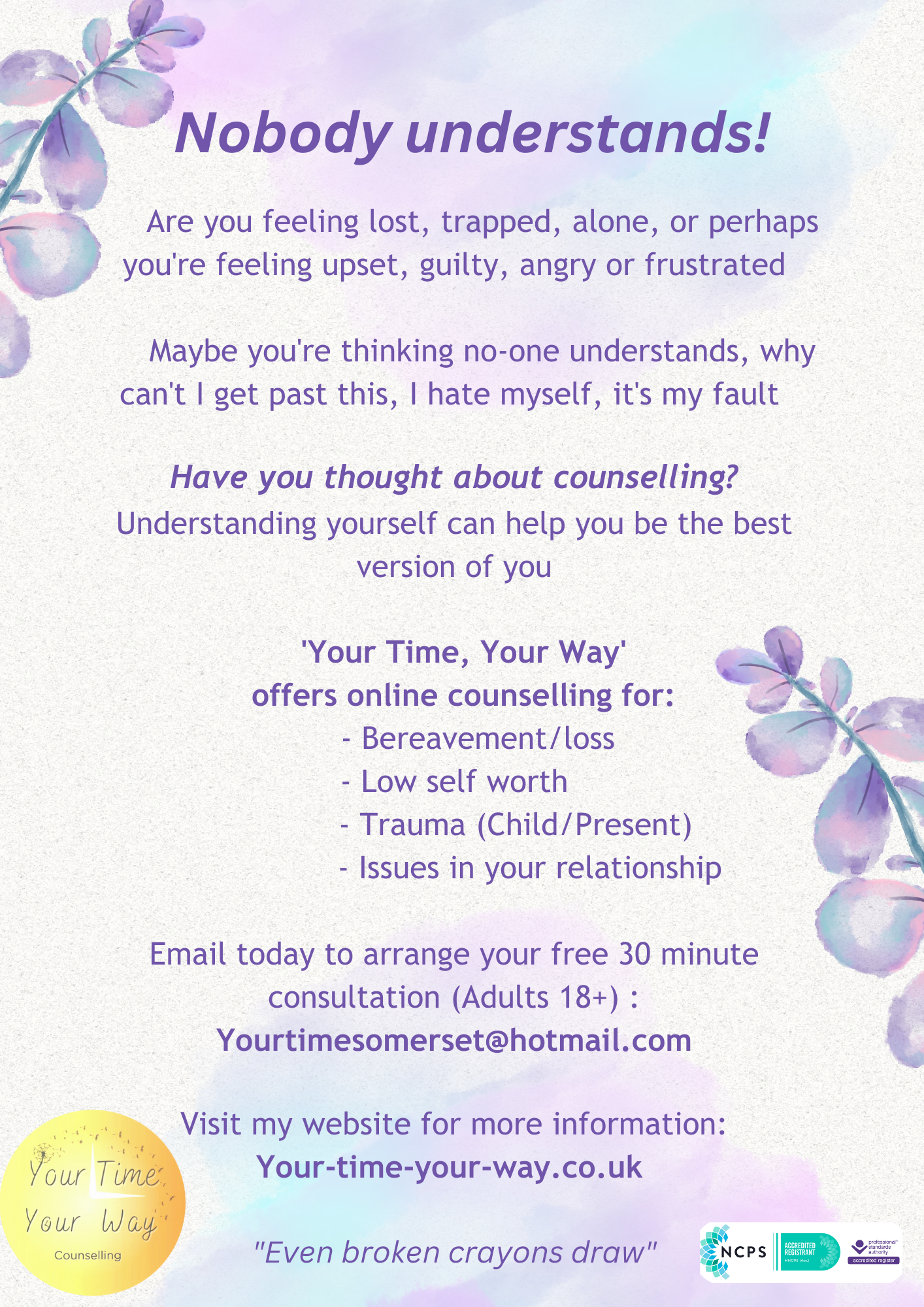 Your time your way poster